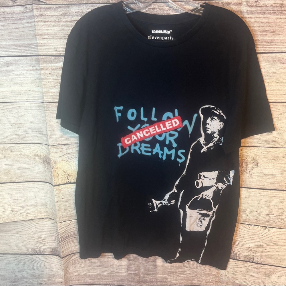 Elevenparis Mens Follow Your Dreams Graphic T-Shirt L